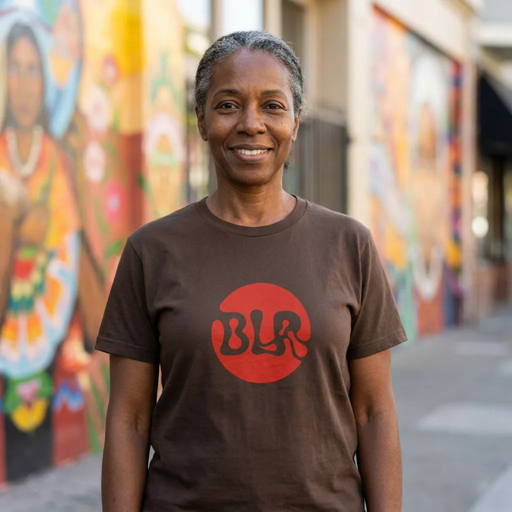 BLR tee in Brown — sf mission black aunty