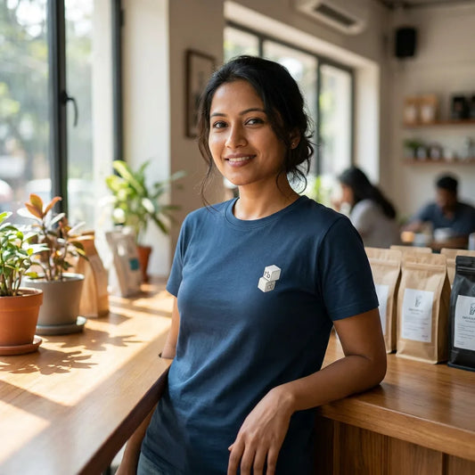 Guru tee in Indigo — blr cafe ne w30 01