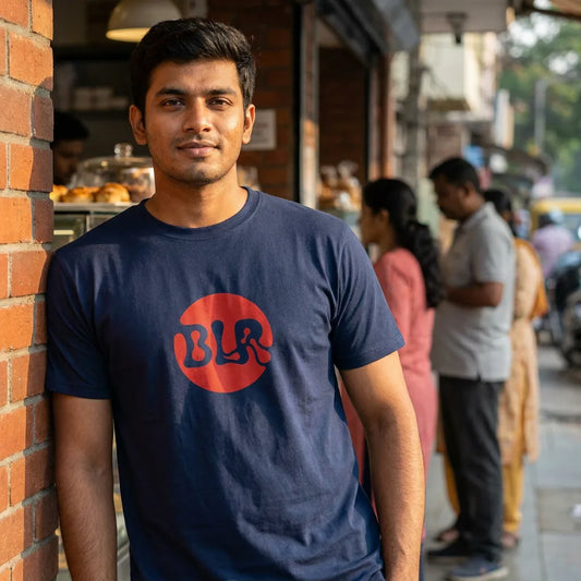 BLR tee in Navy — jayanagar south m20