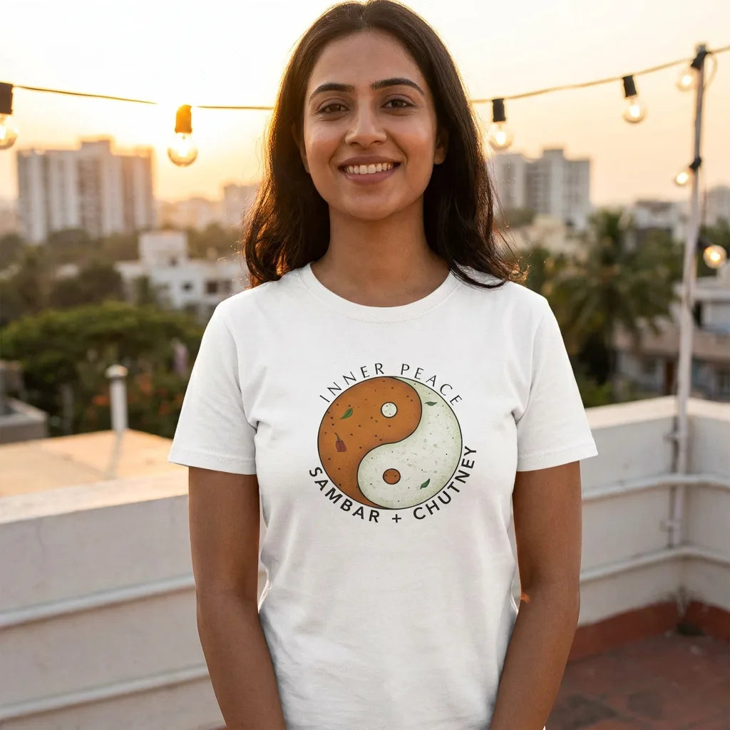 Inner Peace tee in White — blr rooftop north w20 01