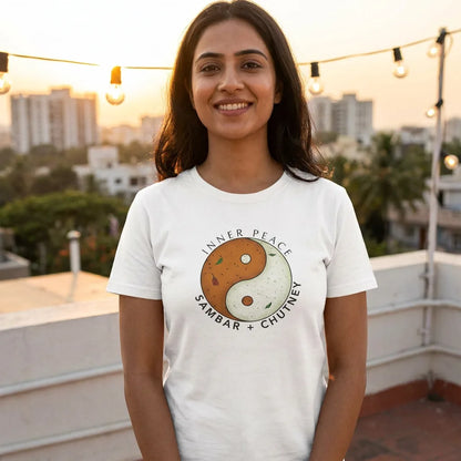 Inner Peace tee in White — blr rooftop north w20 01