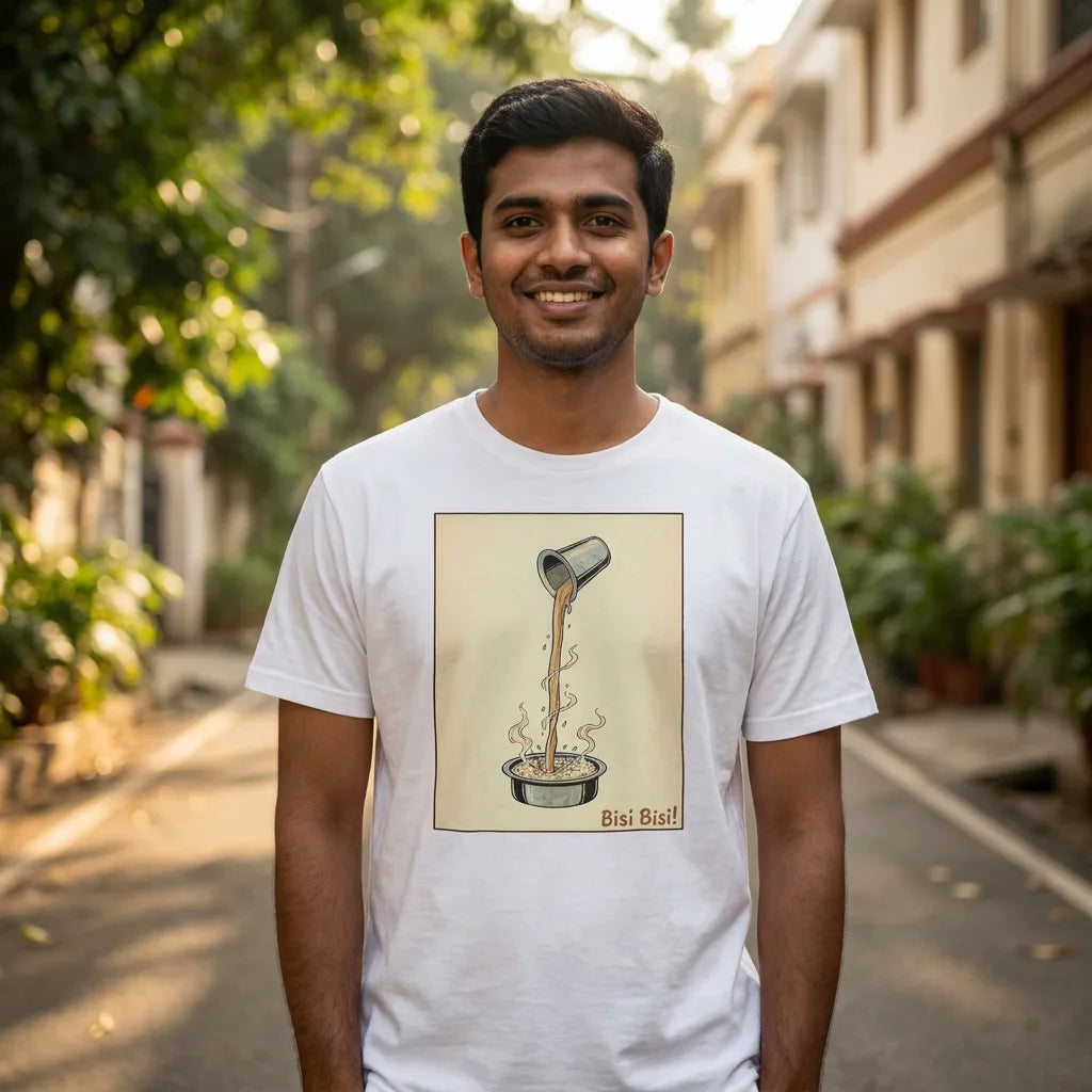 Bisi Bisi tee in White — street man 20s 01