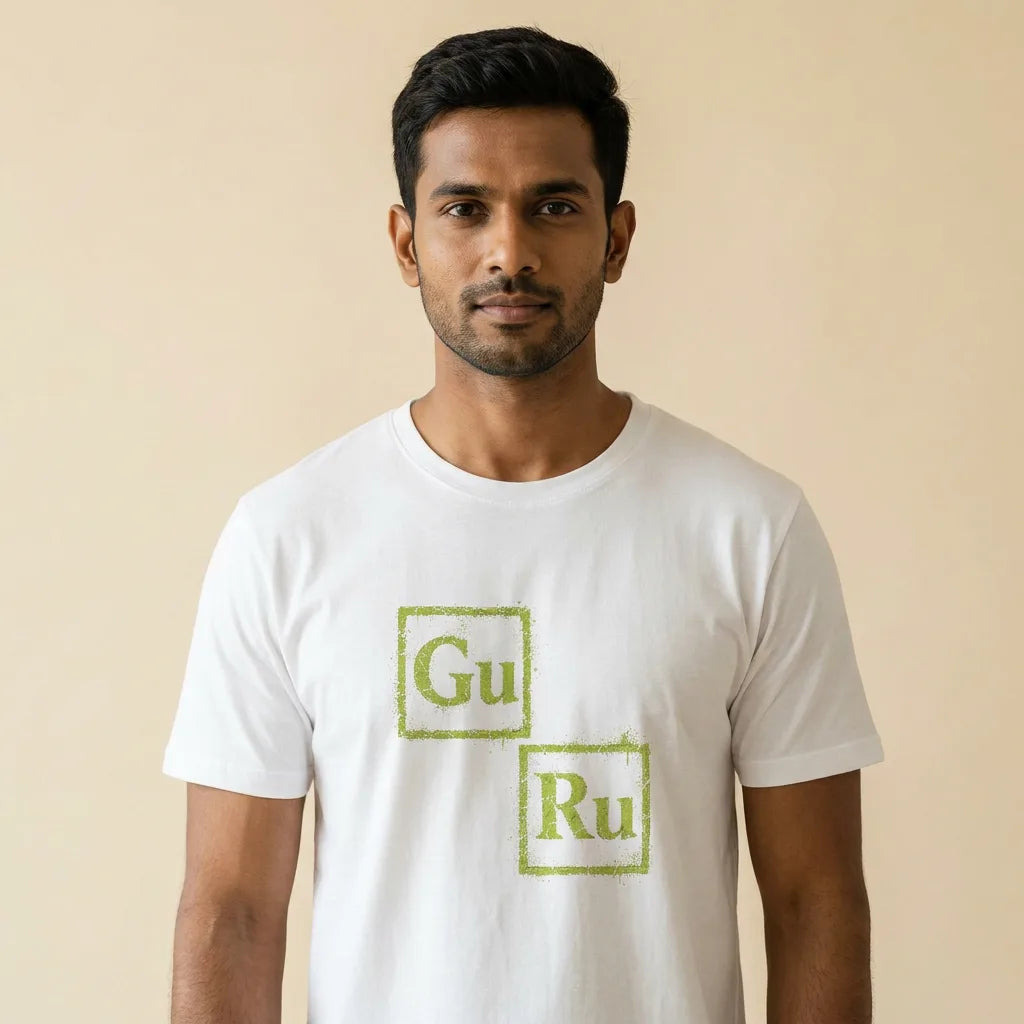 GURU tee in White — studio man 01