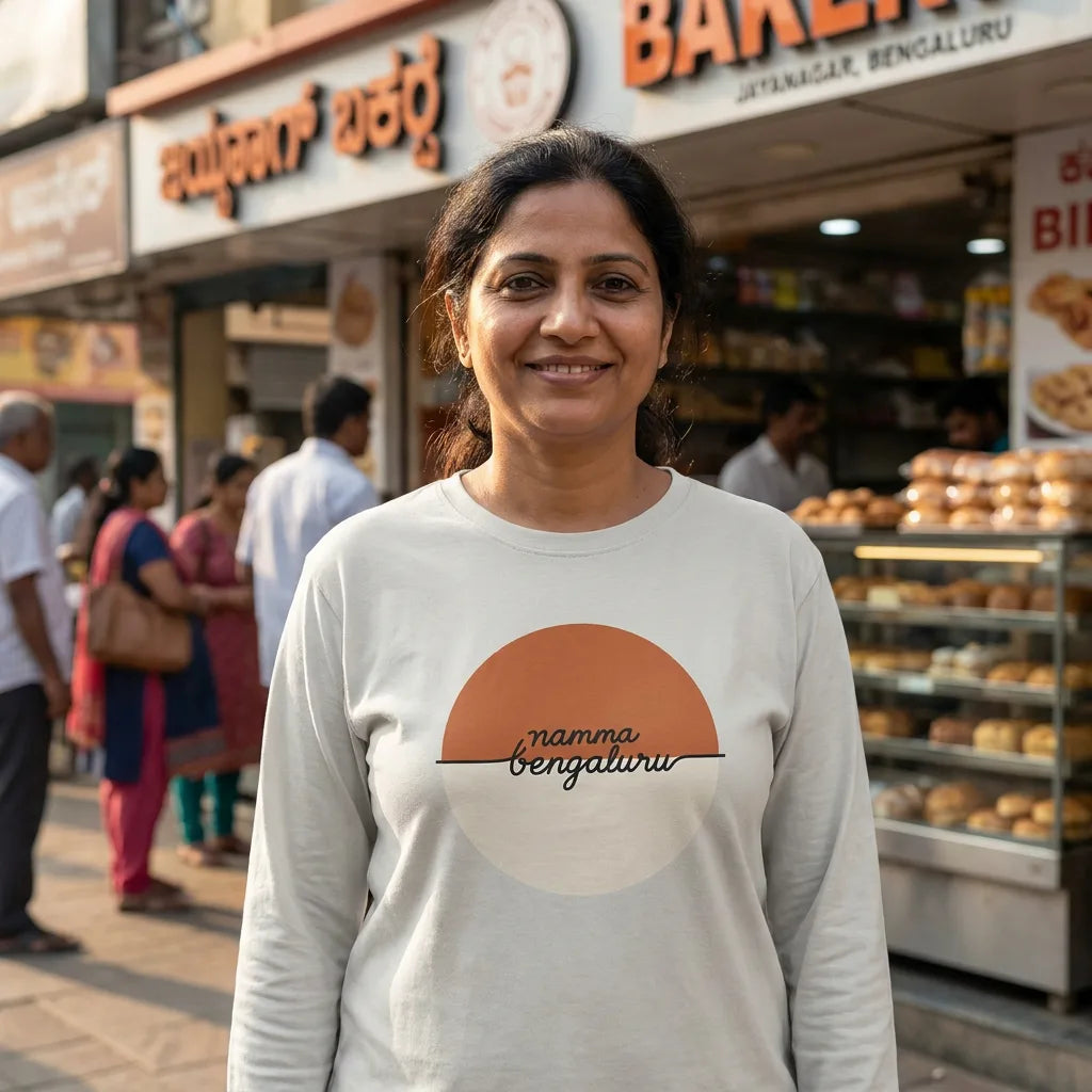Namma Bengaluru tee in Ash — jayanagar north w40 01