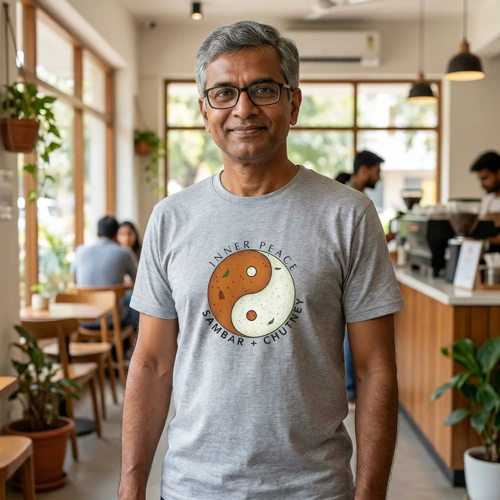 Inner Peace tee in Athletic Heather — blr cafe south uncle 01
