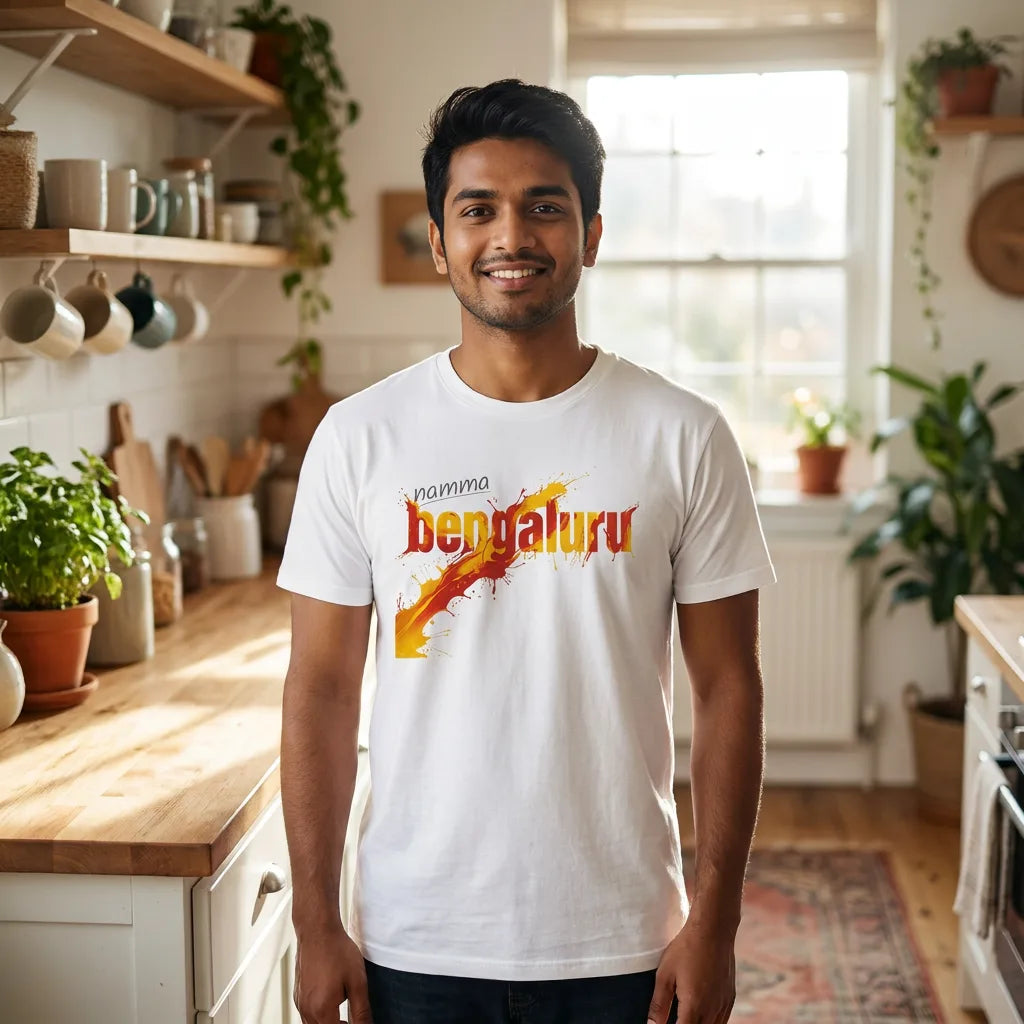Namma Bengaluru tee in White — home kitchen indian m20 01