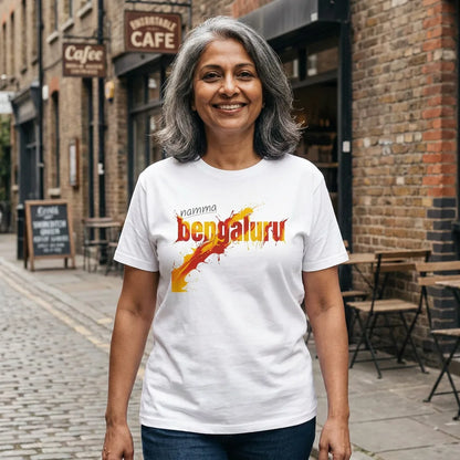 Namma Bengaluru tee in White — london shoreditch indian aunty 01