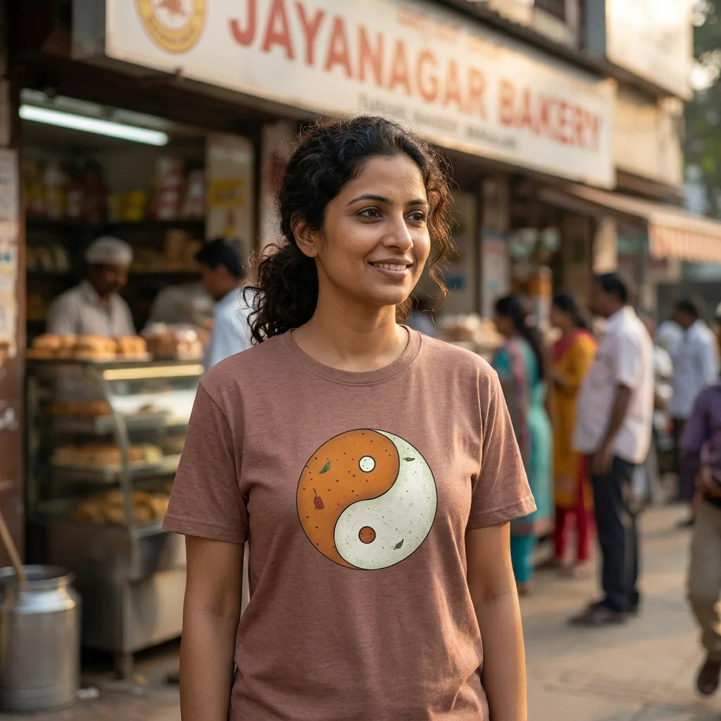 Sambar + Chutney tee in Heather Clay — jayanagar north w30 01