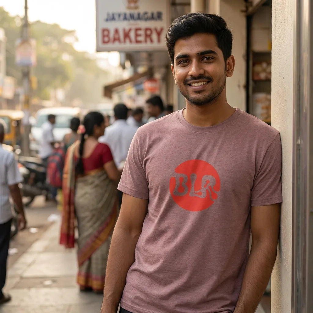 BLR tee in Heather Mauve — jayanagar north m20
