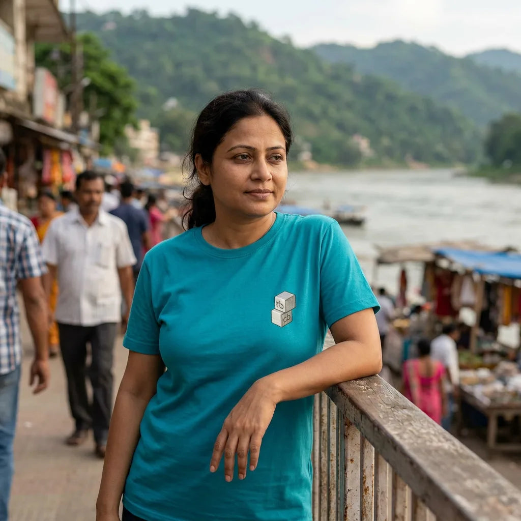 Guru tee in Teal — guwahati north w40 01