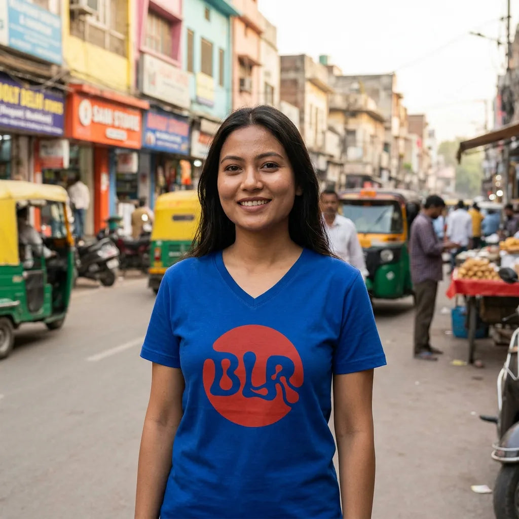 BLR tee in True Royal — delhi ne w20 01