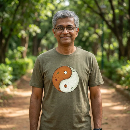 Sambar + Chutney tee in Heather Olive — cubbon south uncle 01