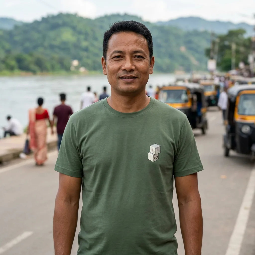 Guru tee in Military Green — guwahati ne m40 01