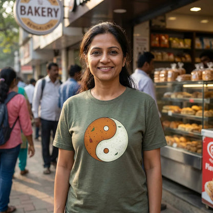 Sambar + Chutney tee in Heather Military Green — jayanagar north w40 01