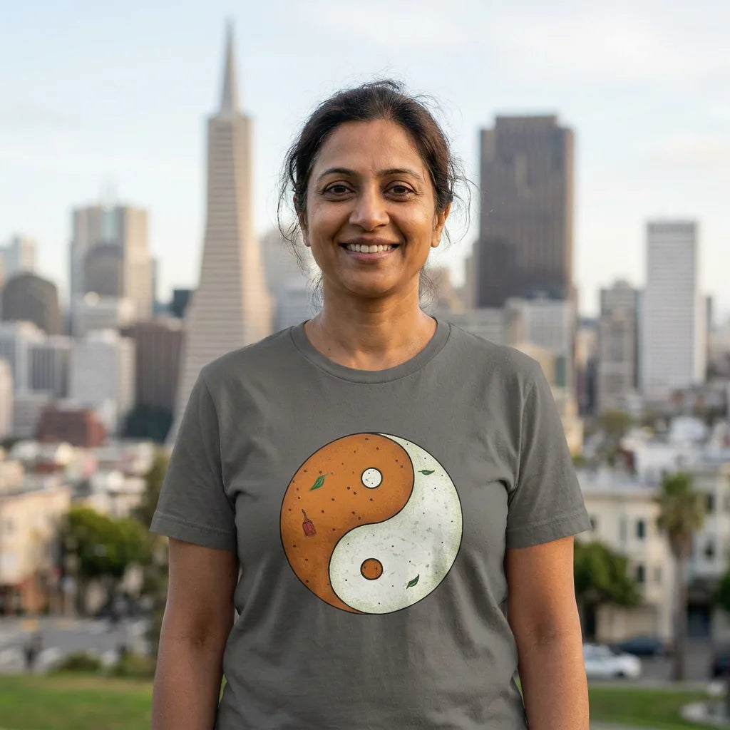 Sambar + Chutney tee in Asphalt — sf dolores indian w40 01
