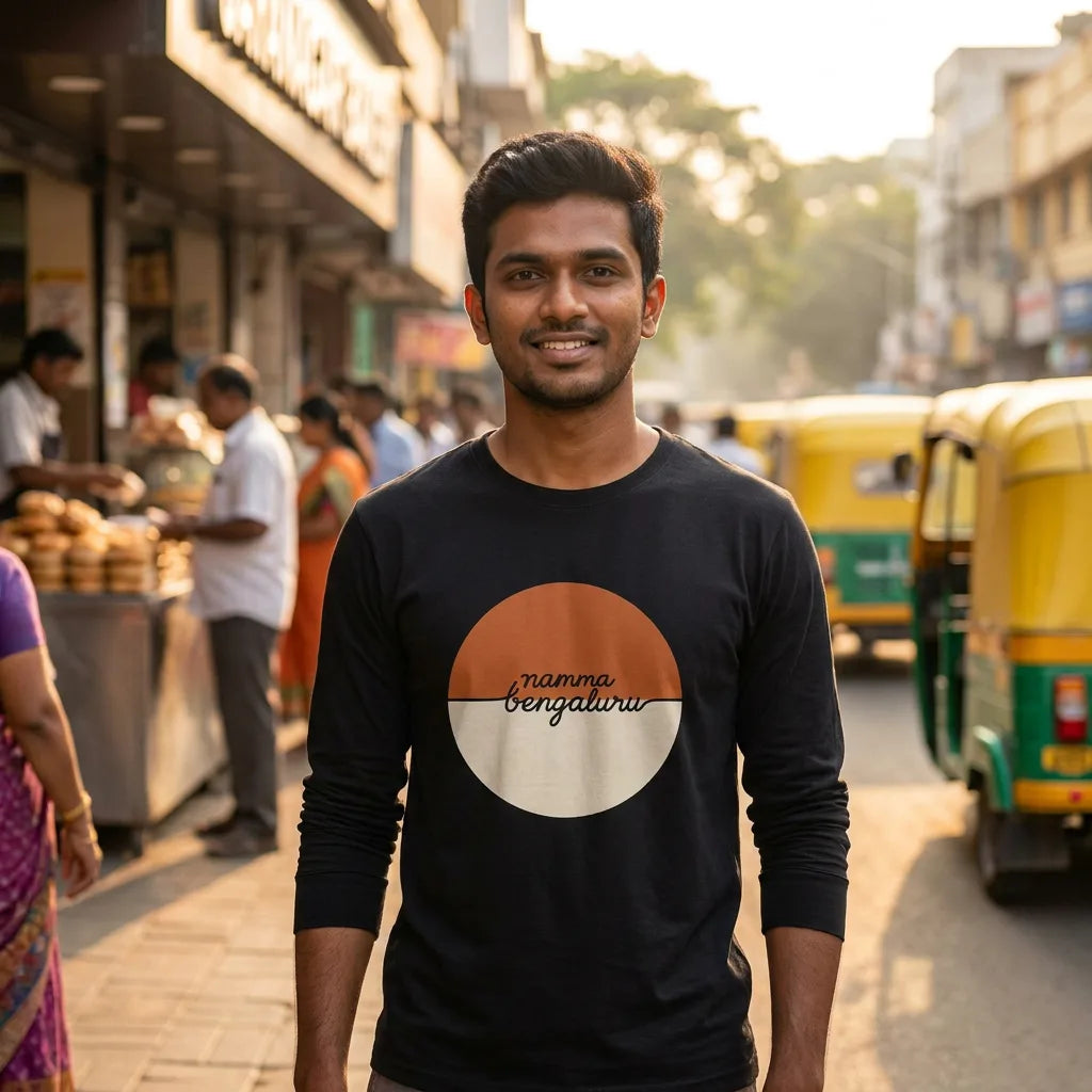 Namma Bengaluru tee in Black — jayanagar south m20 01