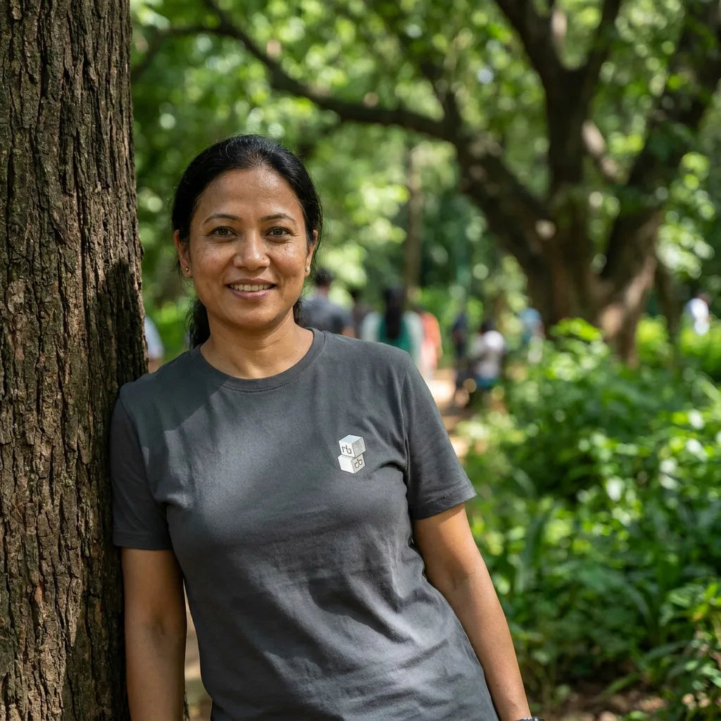 Guru tee in Charcoal — cubbon ne w40 01