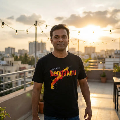 Namma Bengaluru tee in Black — blr rooftop south m40 01