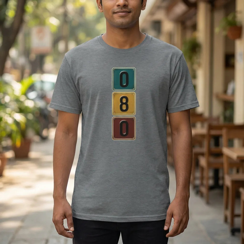 080 tee in Heather Storm — front facing 01