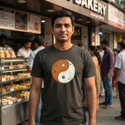 Sambar + Chutney tee in Black Heather — jayanagar north m30 01