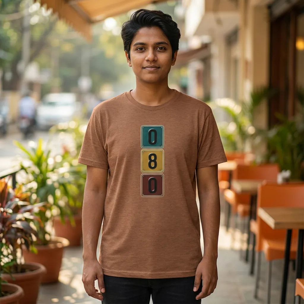 080 tee in Heather Autumn — front facing 01