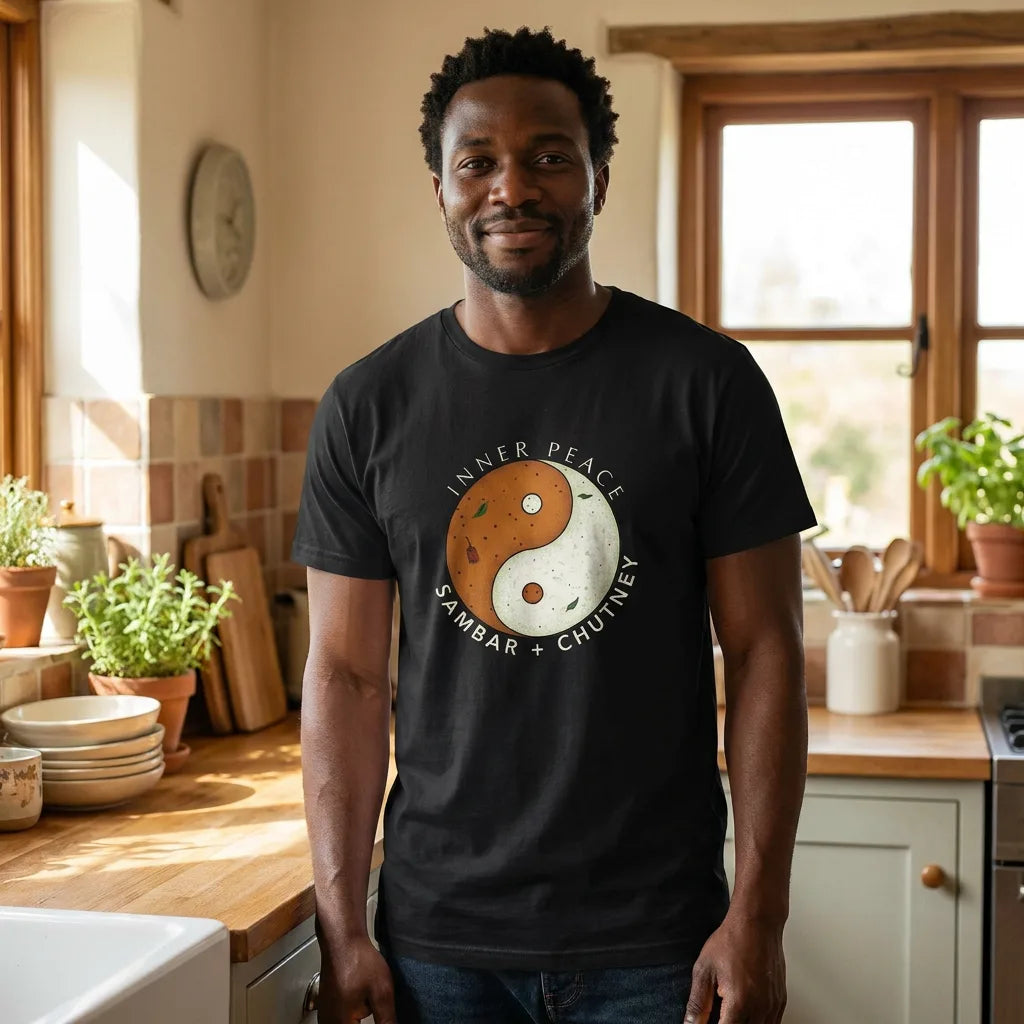 Inner Peace tee in Black — home kitchen black m30 01