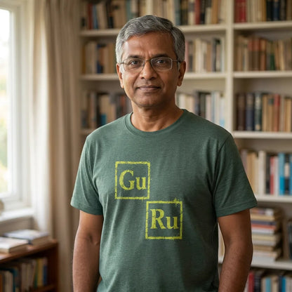 GURU tee in Heather Forest — uncle livingroom 01