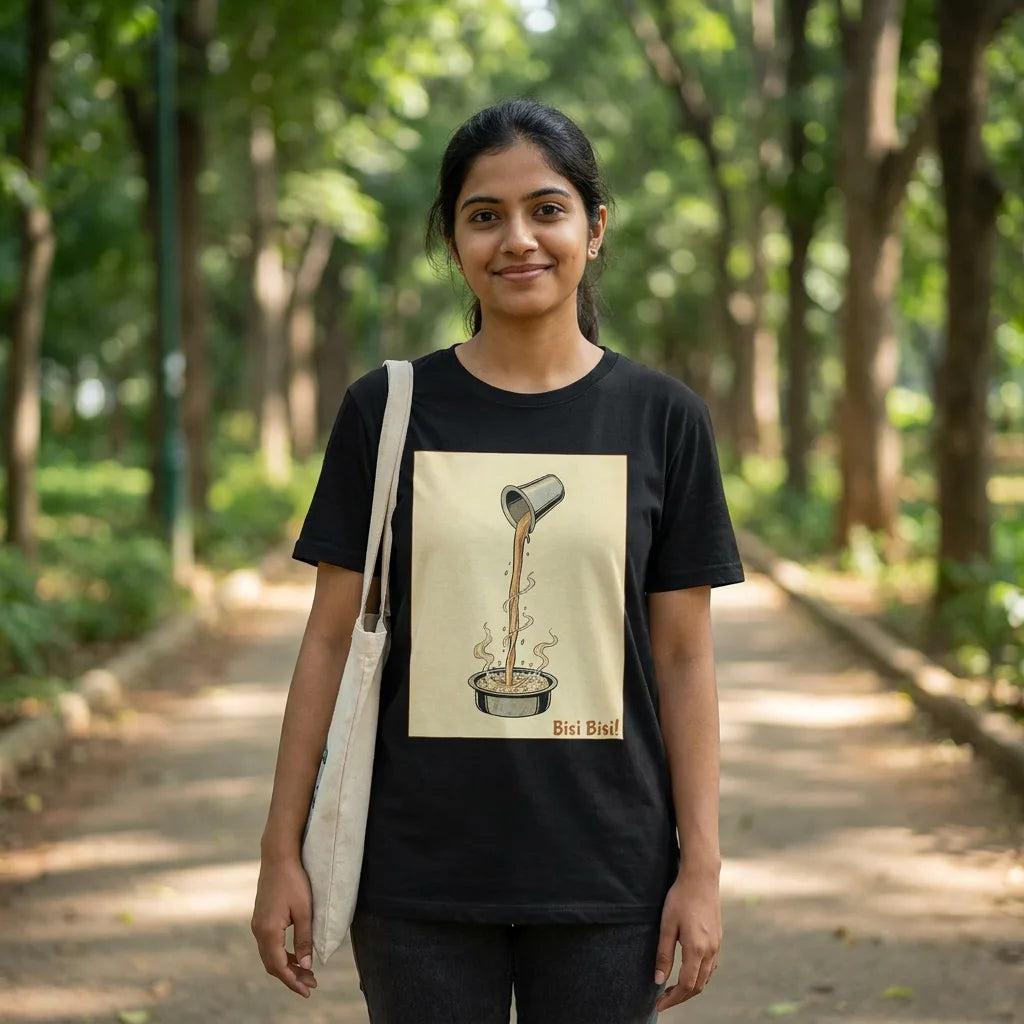 Bisi Bisi tee in Black — park woman 20s 01