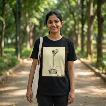 Bisi Bisi tee in Black — park woman 20s 01