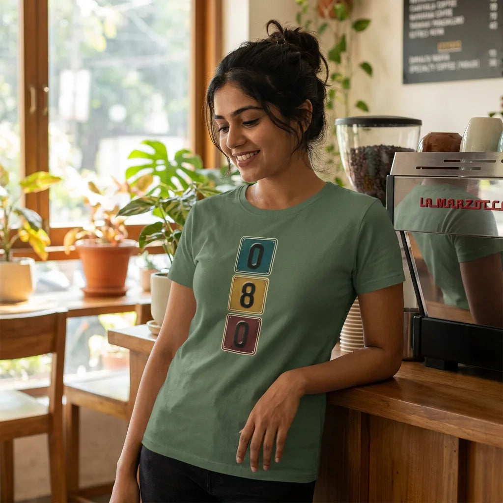 080 tee in Military Green — blr cafe south w20 01