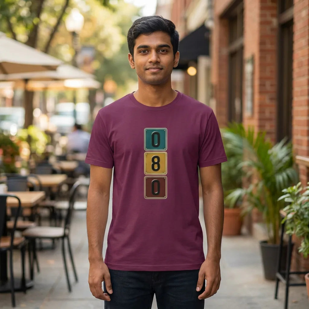 080 tee in Berry — front facing 01