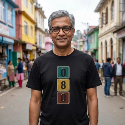 080 tee in Black — shillong north uncle 01