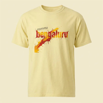 Namma Bengaluru banana tee, plain product shot