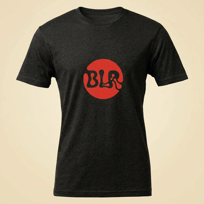 BLR Black Heather tee, plain product shot