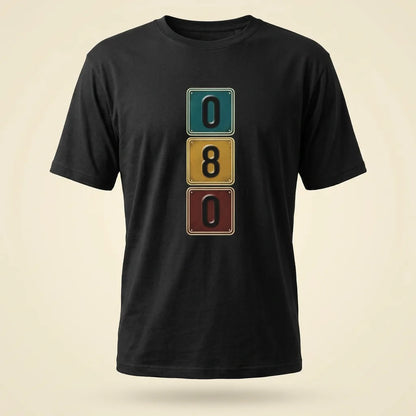 080 Black tee, plain product shot