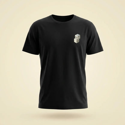 Guru Black tee, plain product shot