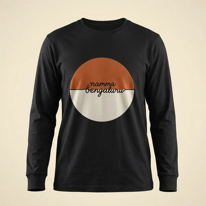 Bengaluru Sundown Black tee, plain product shot