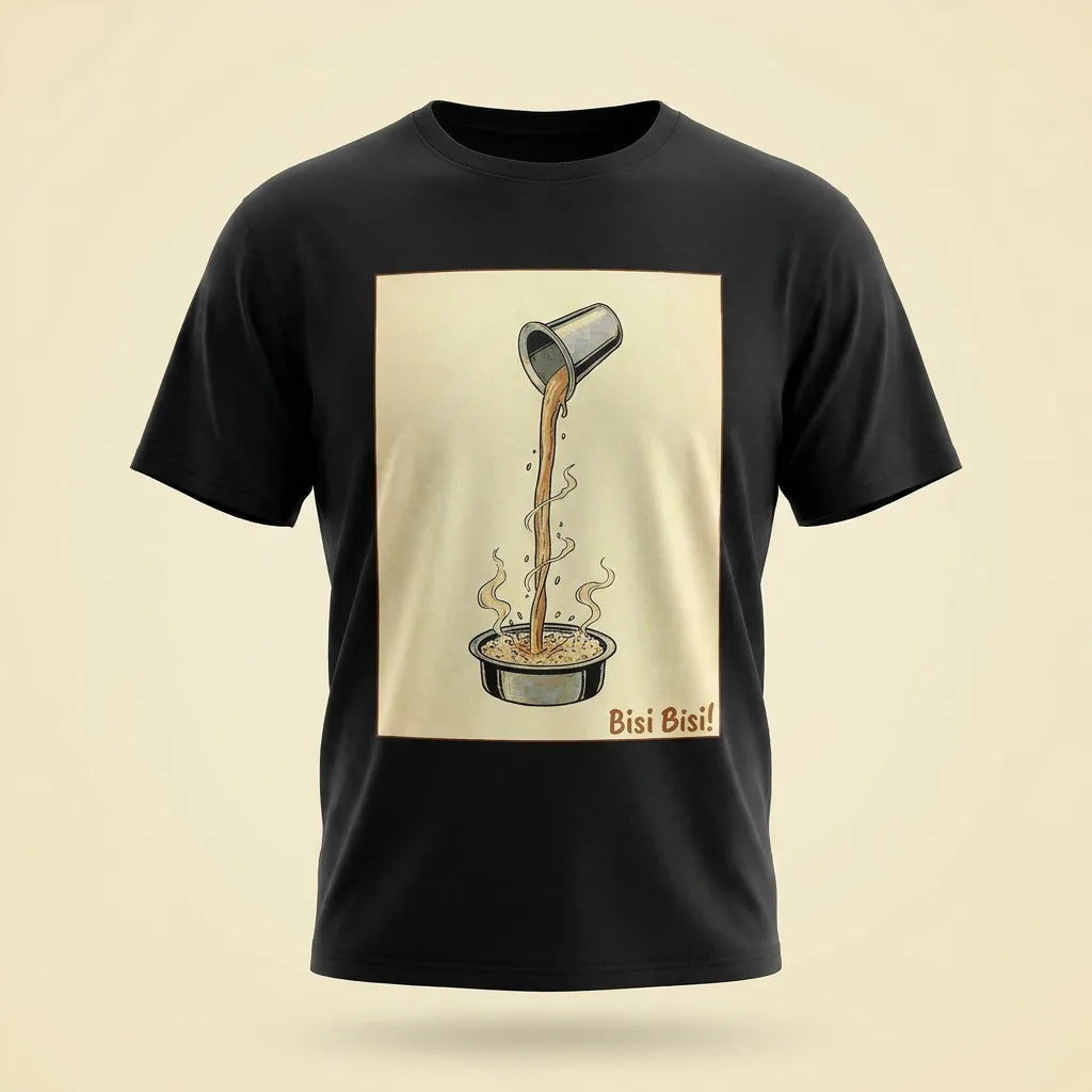 Bisi Bisi Black tee, plain product shot