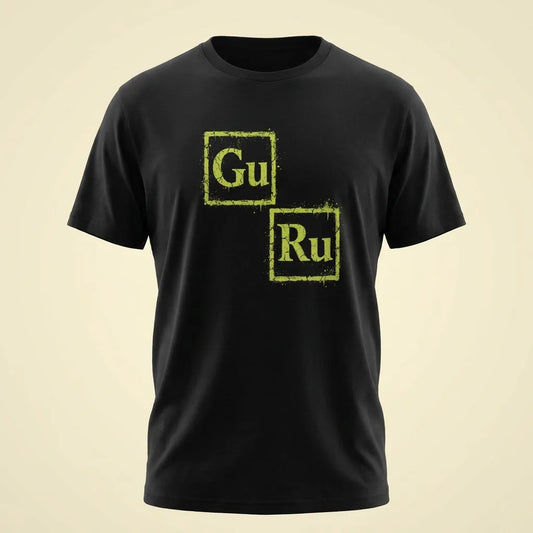 GURU Black tee, plain product shot