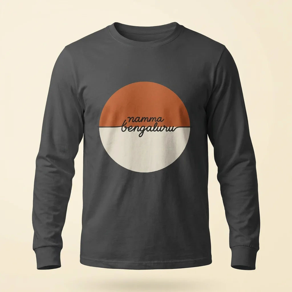 Bengaluru Sundown Dark Gray tee, plain product shot