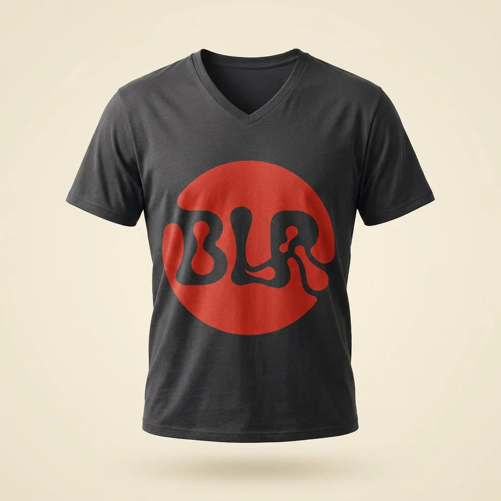 BLR Dark Gray tee, plain product shot