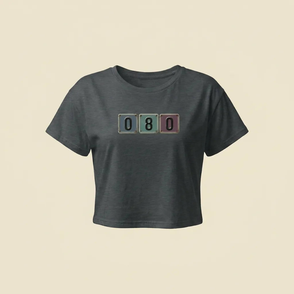 080 Dark Grey Heather tee, plain product shot