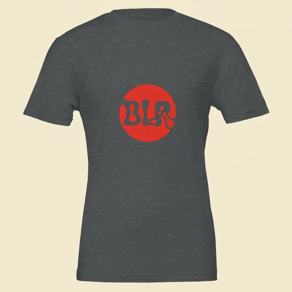 BLR Dark Grey Heather tee, plain product shot