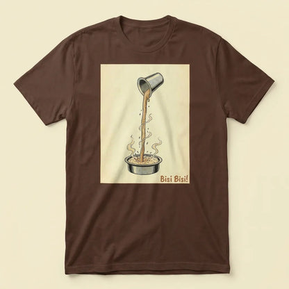 Bisi Bisi espresso tee, plain product shot