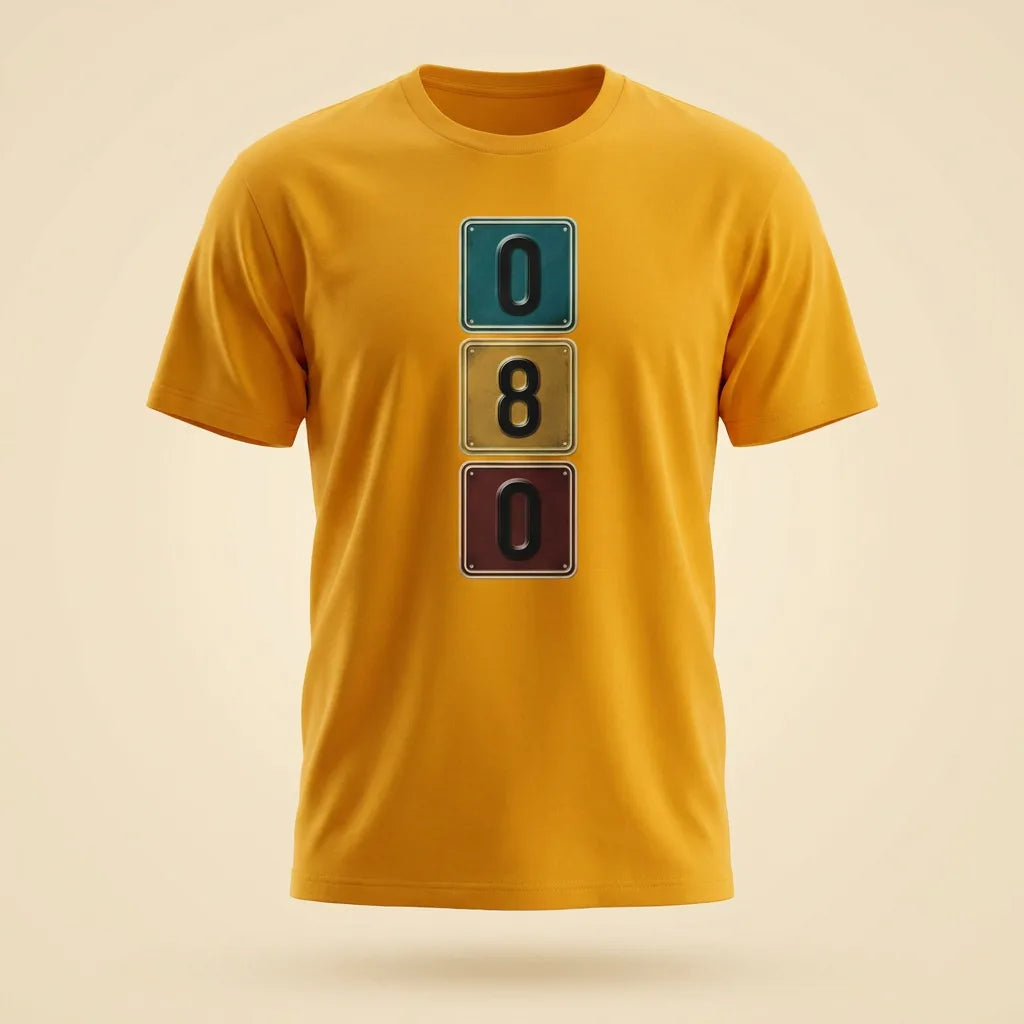 080 Gold tee, plain product shot