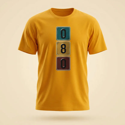 080 Gold tee, plain product shot