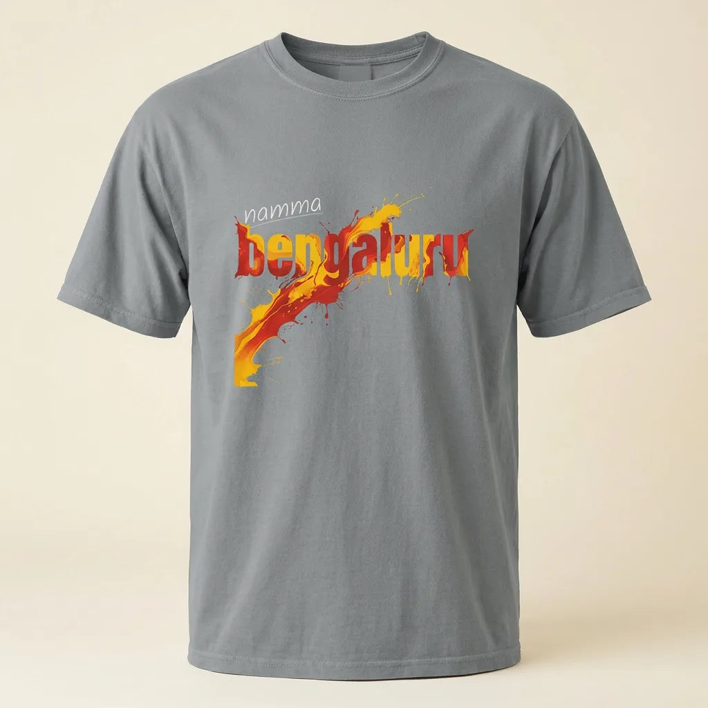 Namma Bengaluru granite tee, plain product shot