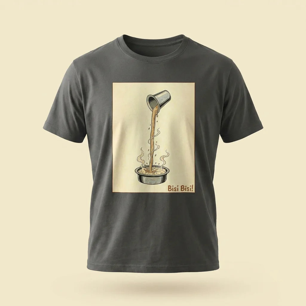 Bisi Bisi graphite tee, plain product shot