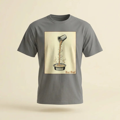 Bisi Bisi Grey tee, plain product shot