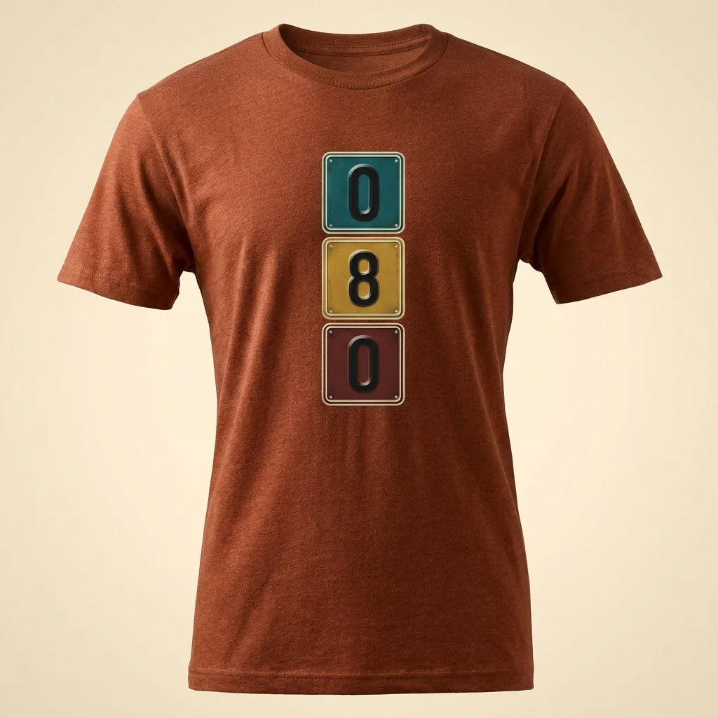 080 Heather Autumn tee, plain product shot